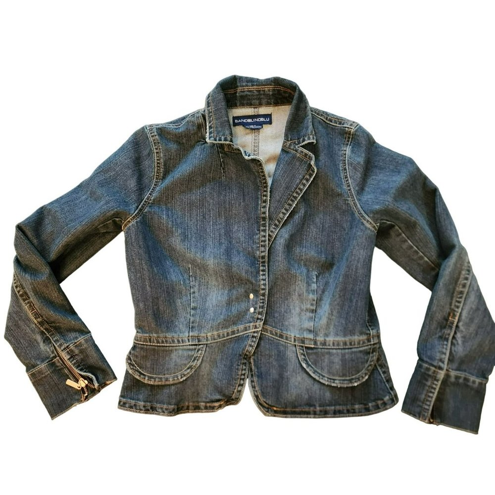 Bandolinoblu Denim Jean Jacket Size Large